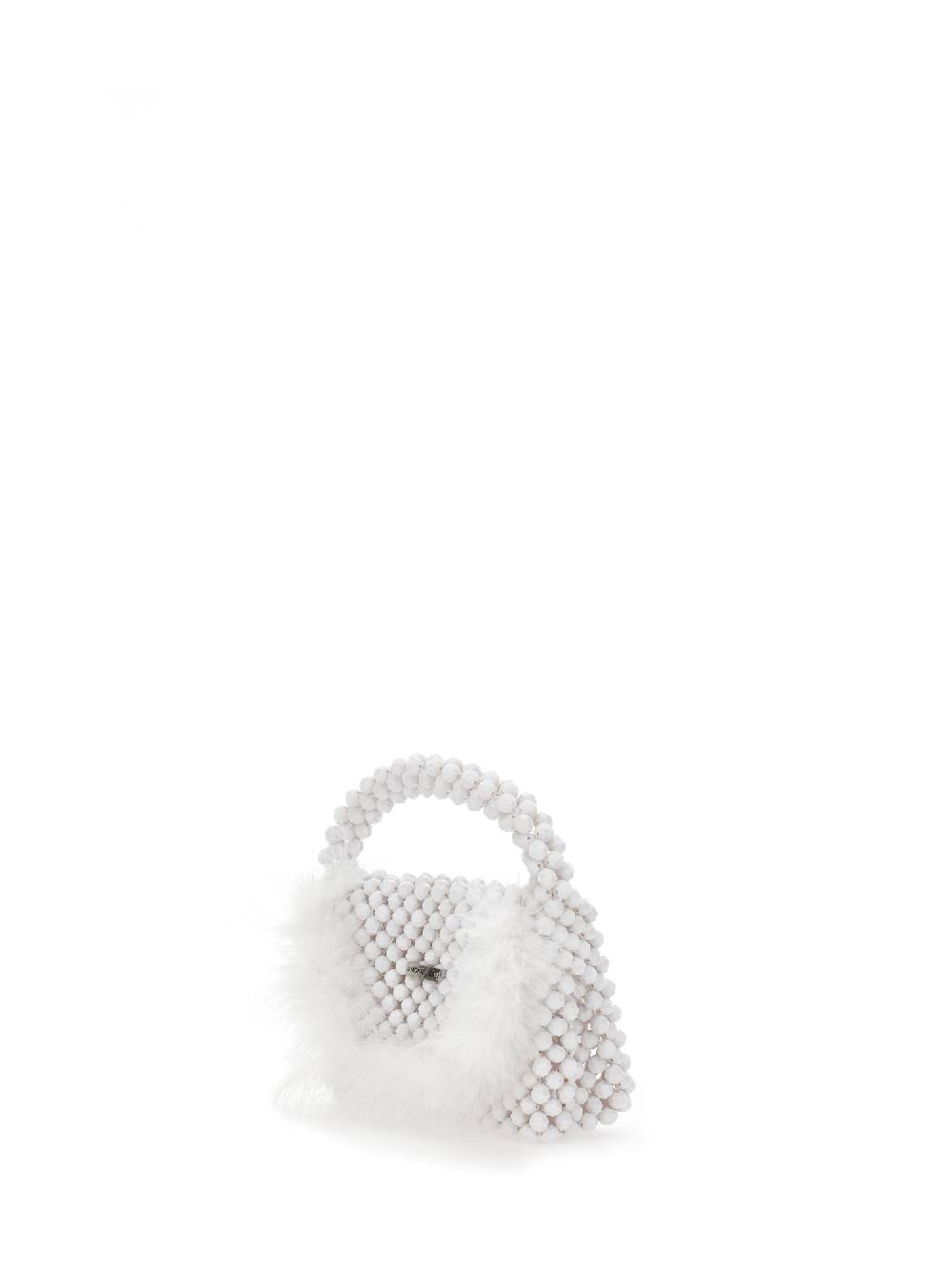 Monnalisa Borsa crystal con piume Nuova
