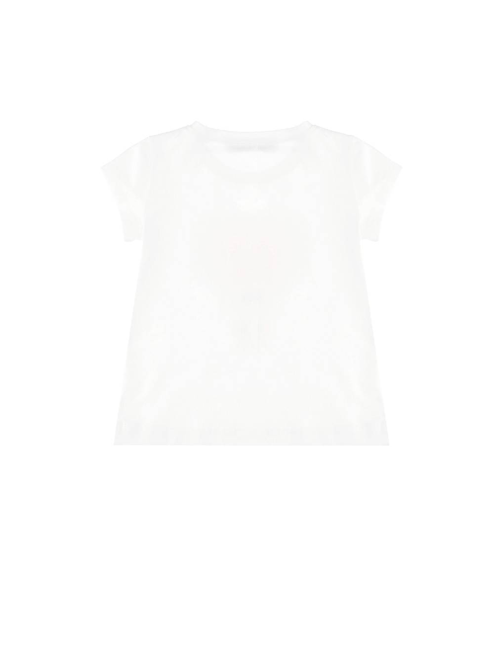 Monnalisa T-shirt cotone stampata con strass 2025