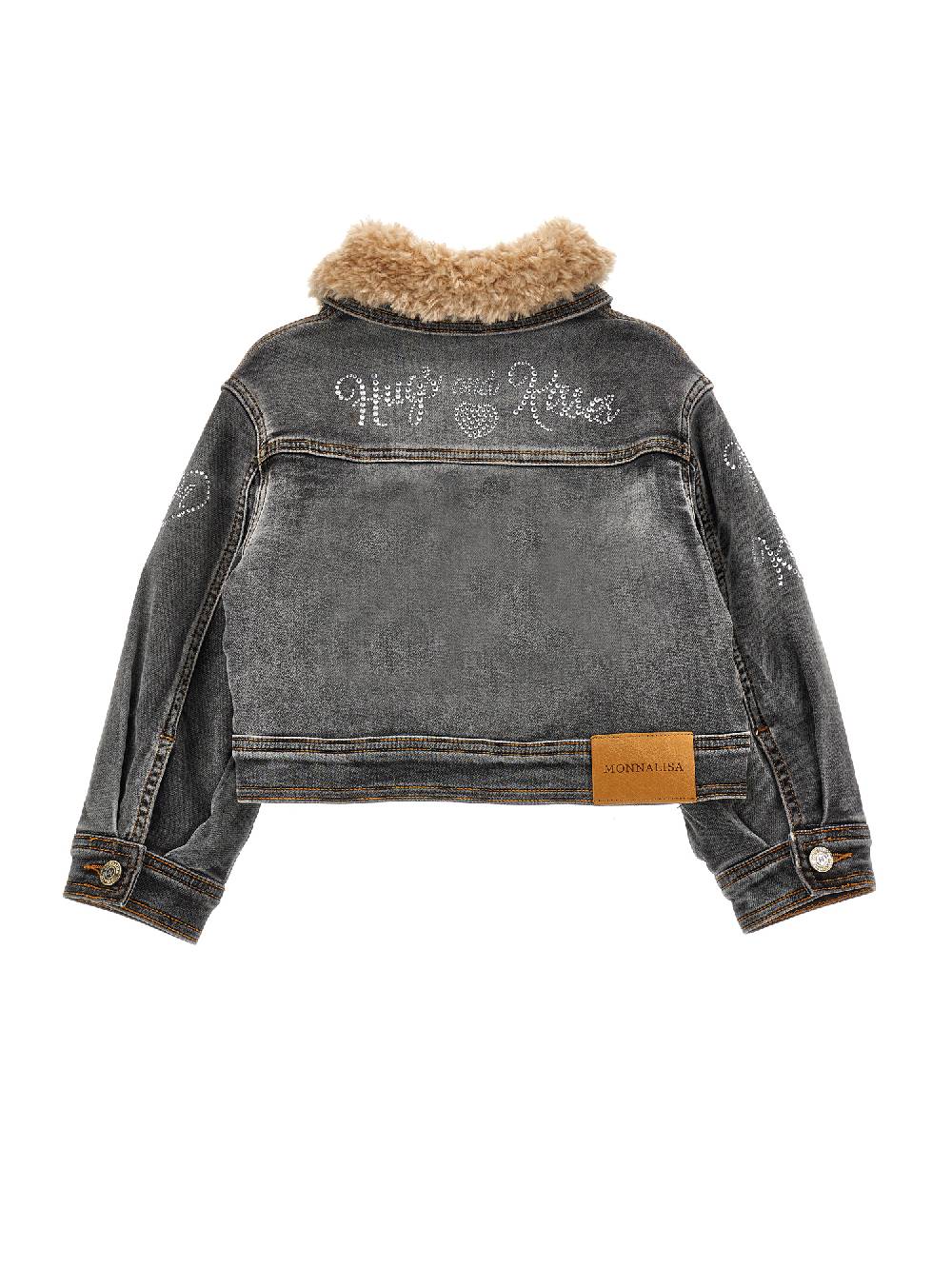 Monnalisa Giubbetto jeans colletto peluche Promozione Limitata