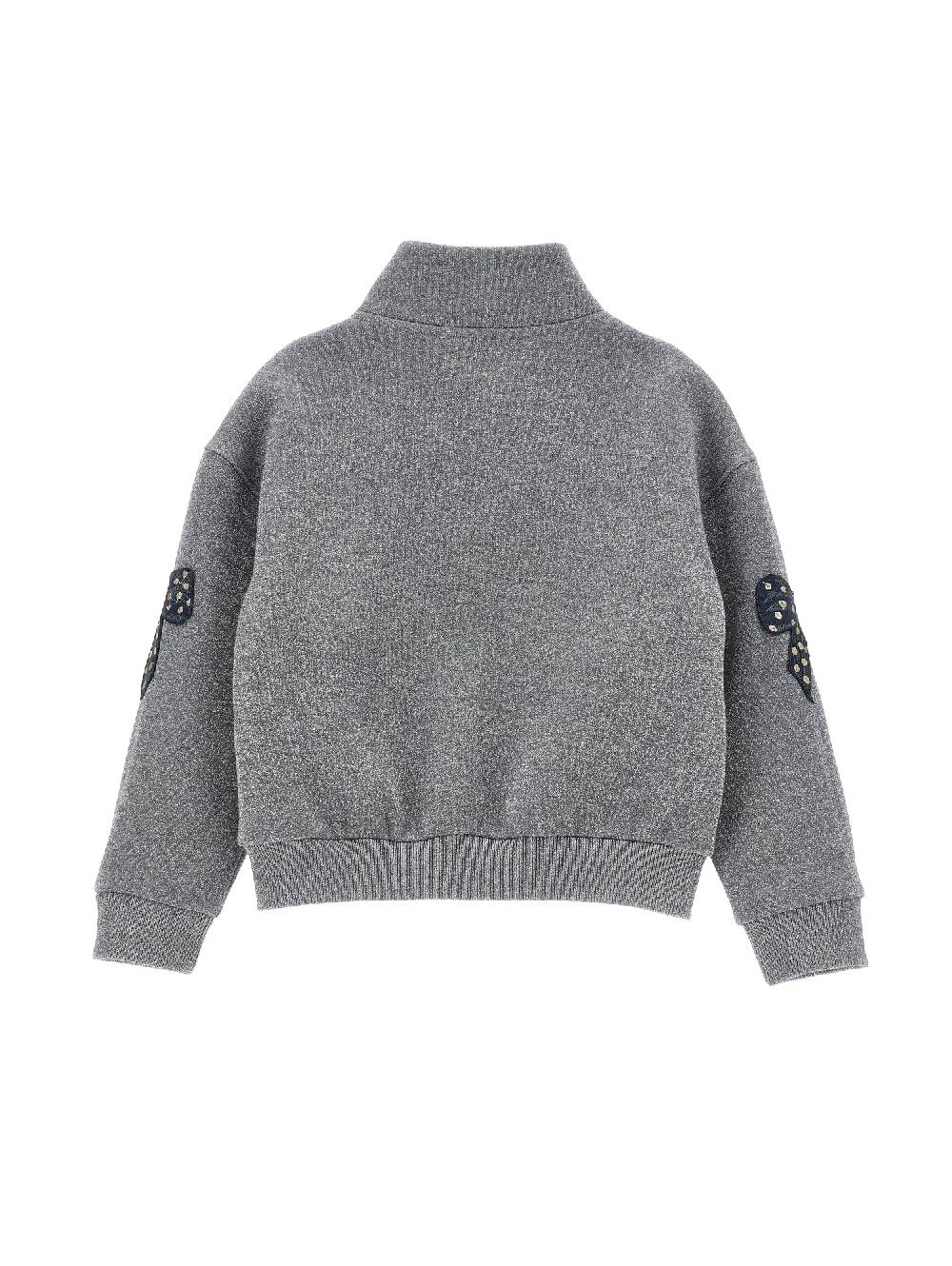 Monnalisa Felpa lurex con fiocchi Prezzo Ridotto