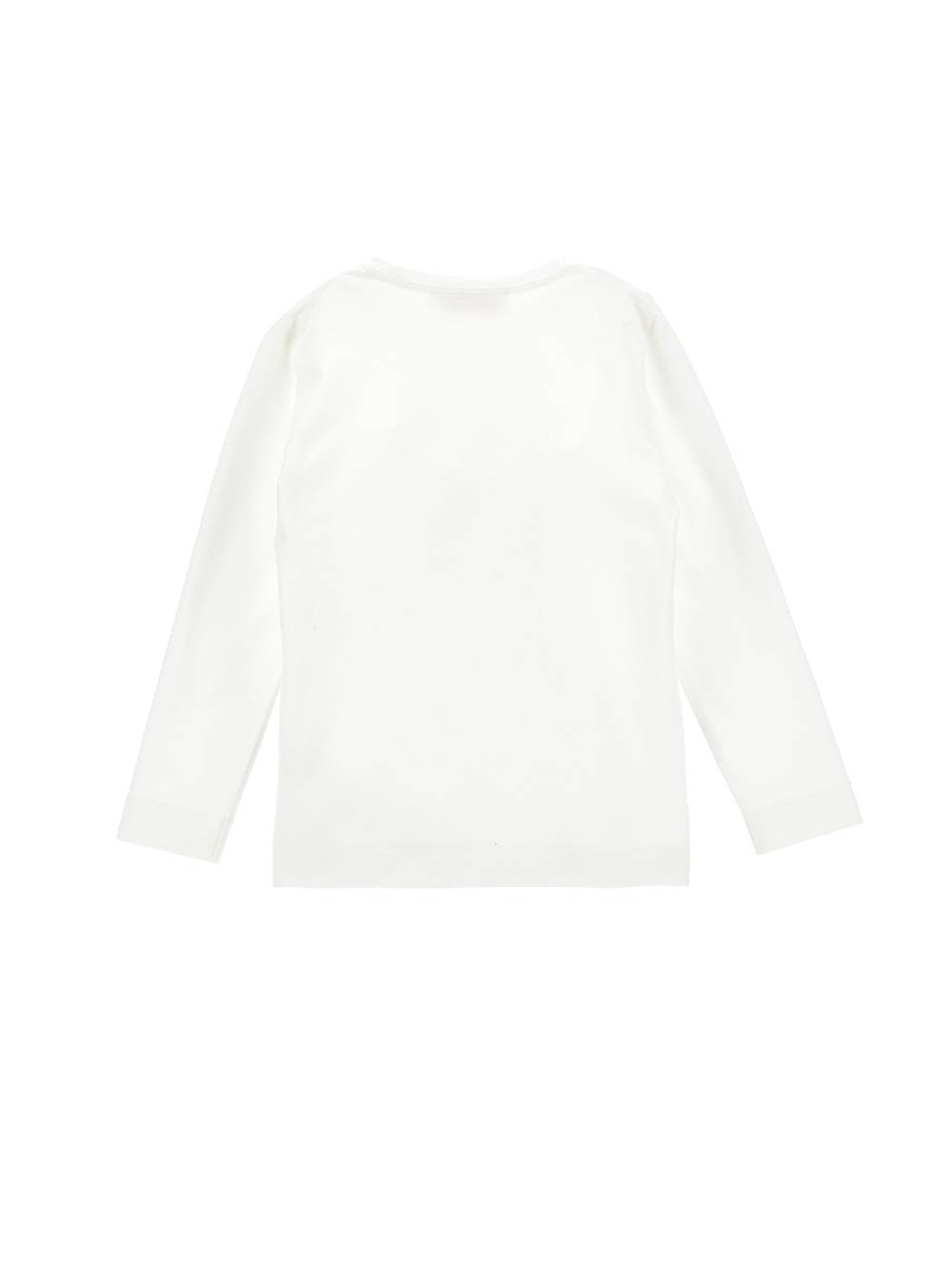 Monnalisa T-shirt cotone stampata con logo strass Sottocosto