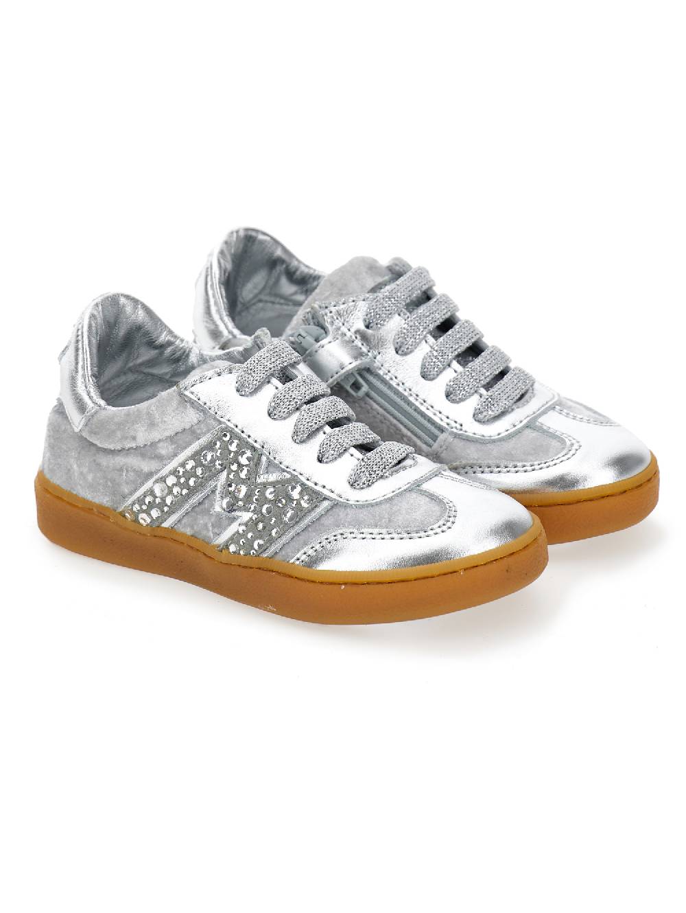 Monnalisa Scarpe velour modello running Saldi Di Fabbrica