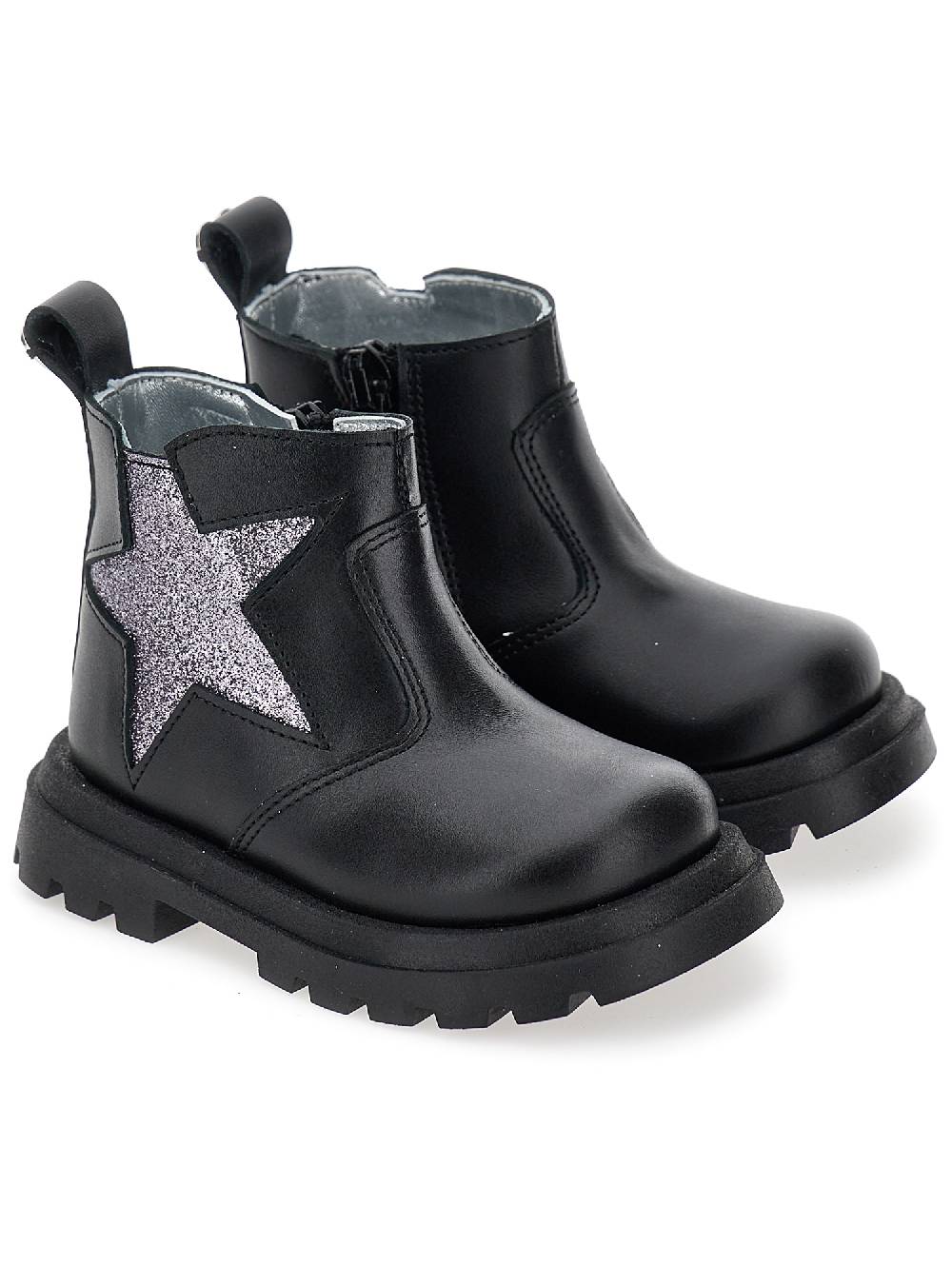 Monnalisa Scarponcini pelle con stella glitter Nuova