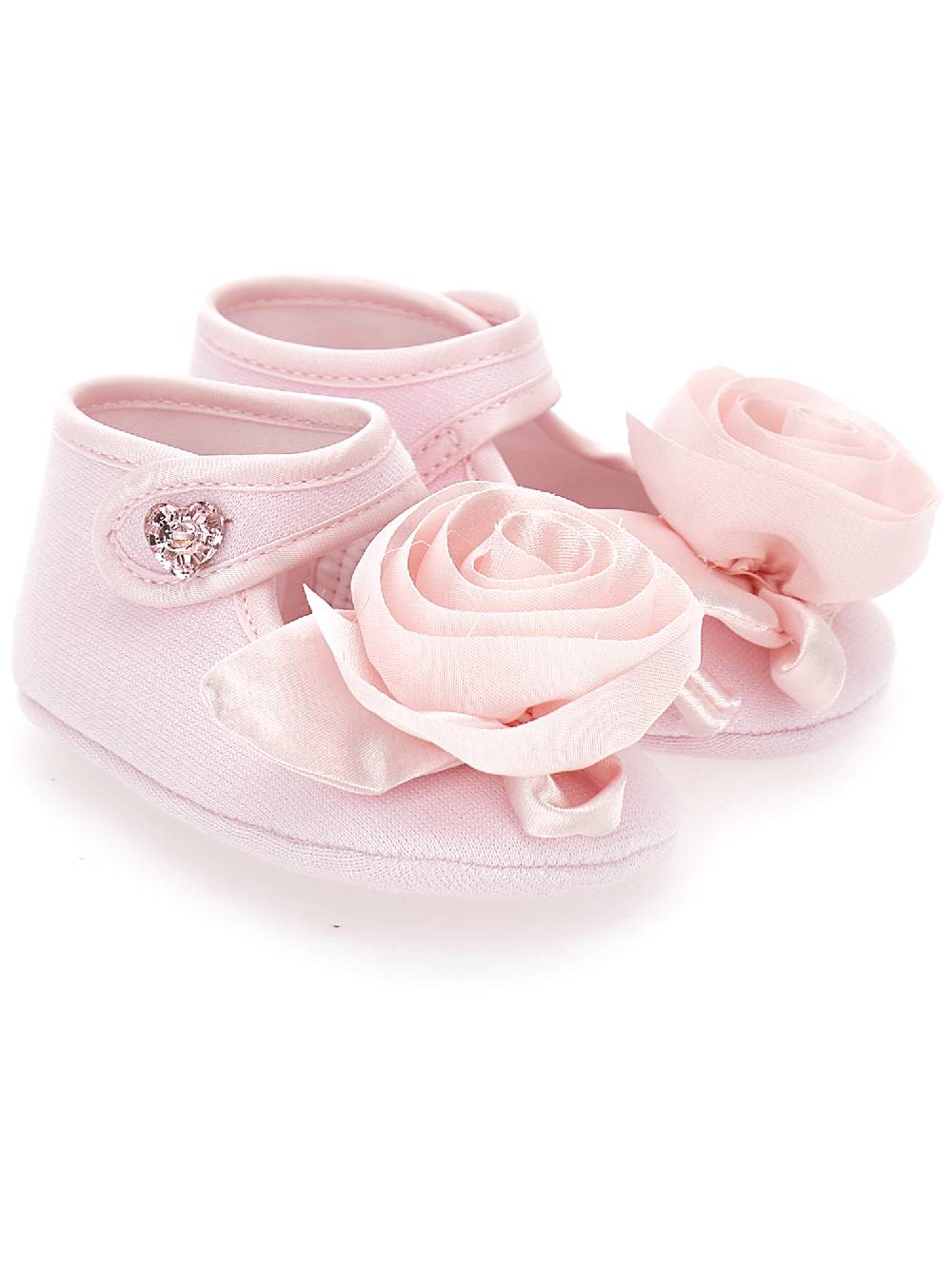 Monnalisa Ballerine jersey con rosa applicata Prezzo di fabbrica