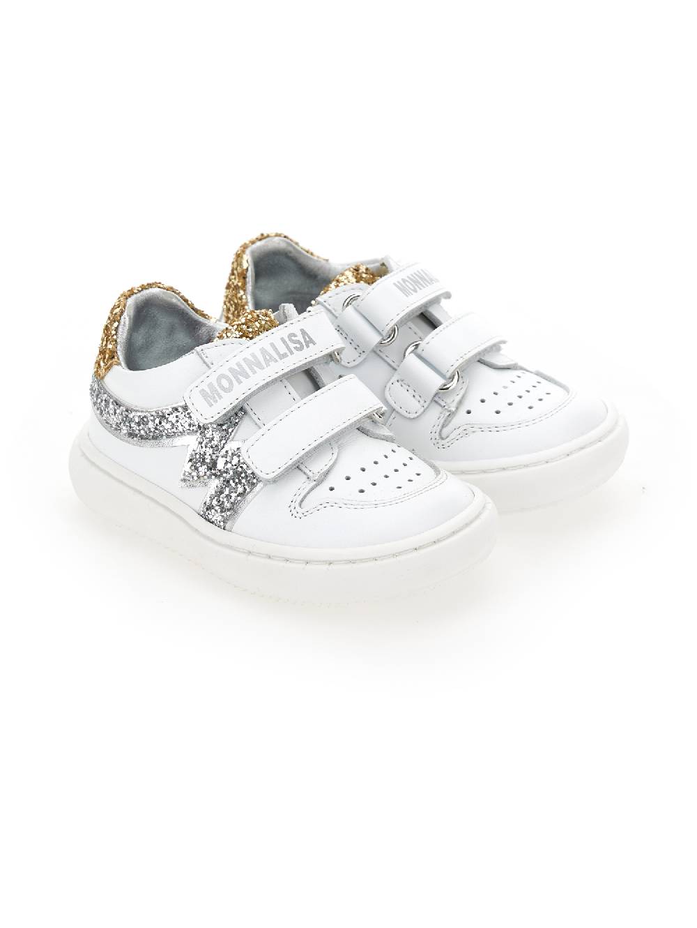 Monnalisa Sneakers pelle e glitter Vendite Flash