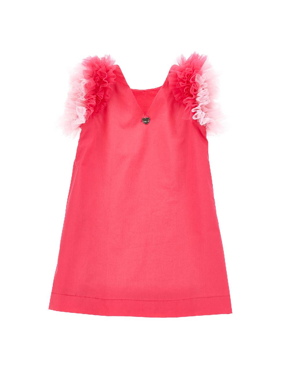 Monnalisa Abito cotone giromanica tulle Pezzi Unici