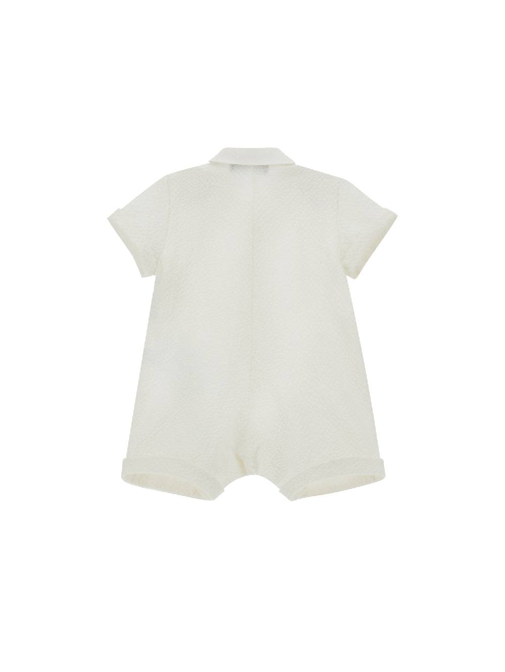 Monnalisa Pagliaccetto seersucker con plastron Enormi risparmi