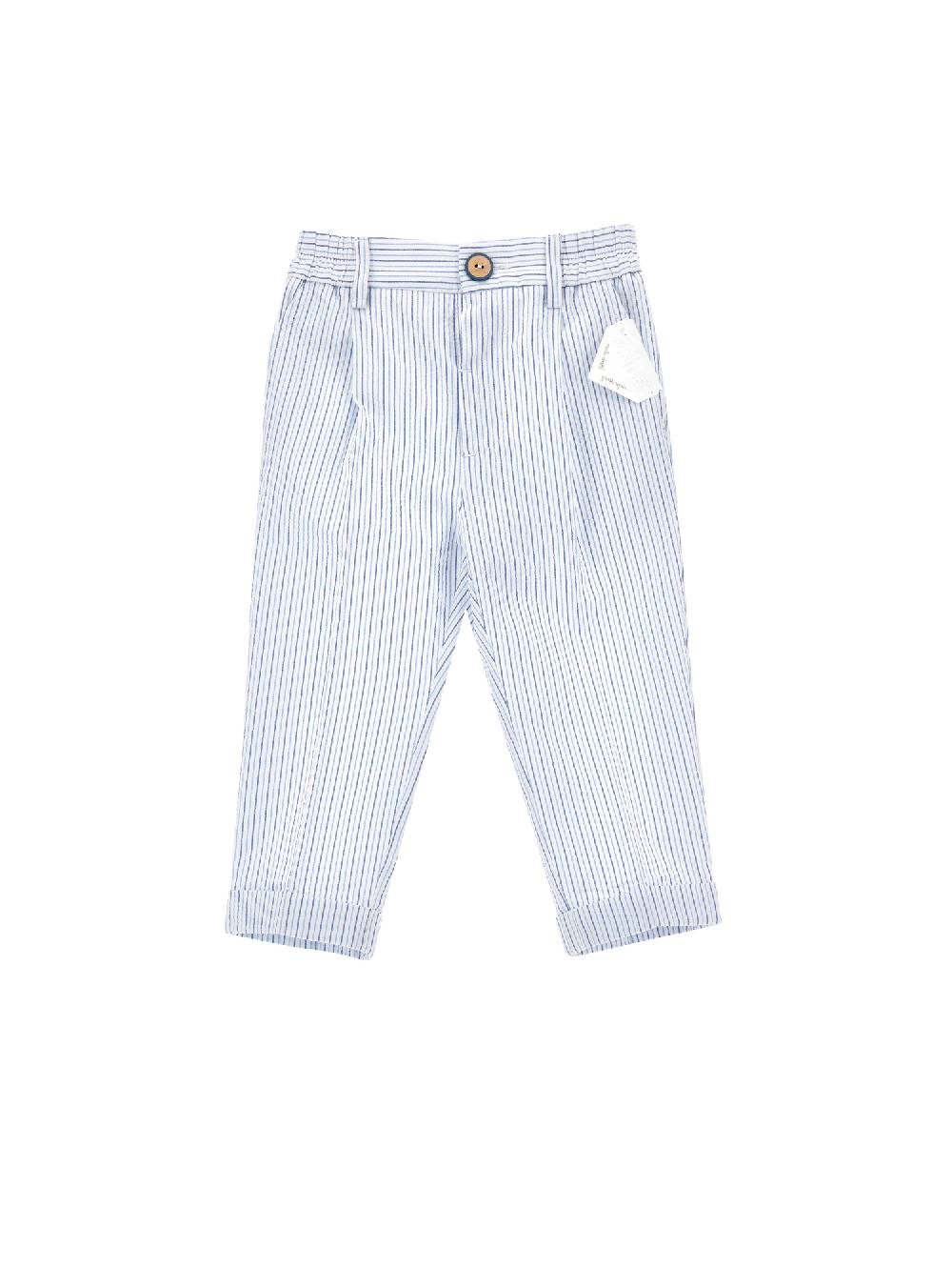 Monnalisa Pantaloni seersucker con risvolto Sconto