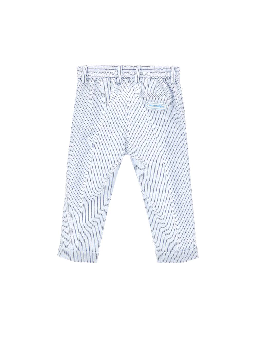 Monnalisa Pantaloni seersucker con risvolto Sconto