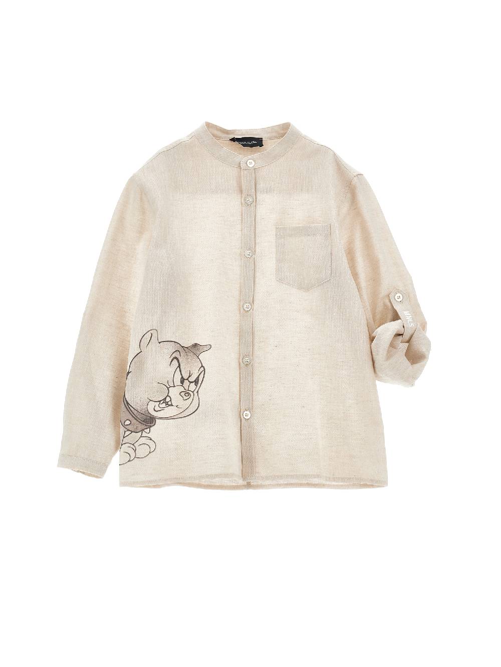 Monnalisa Camicia lino Spike Offerta Giorno del Papà