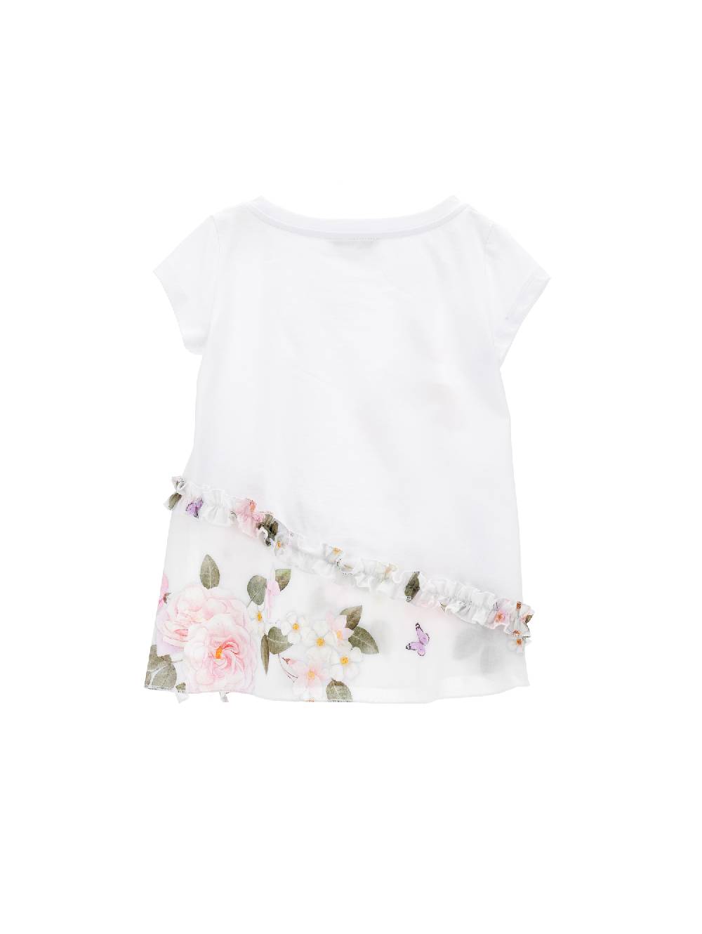 Monnalisa T-shirt jersey stretch floreale Ritorno libero