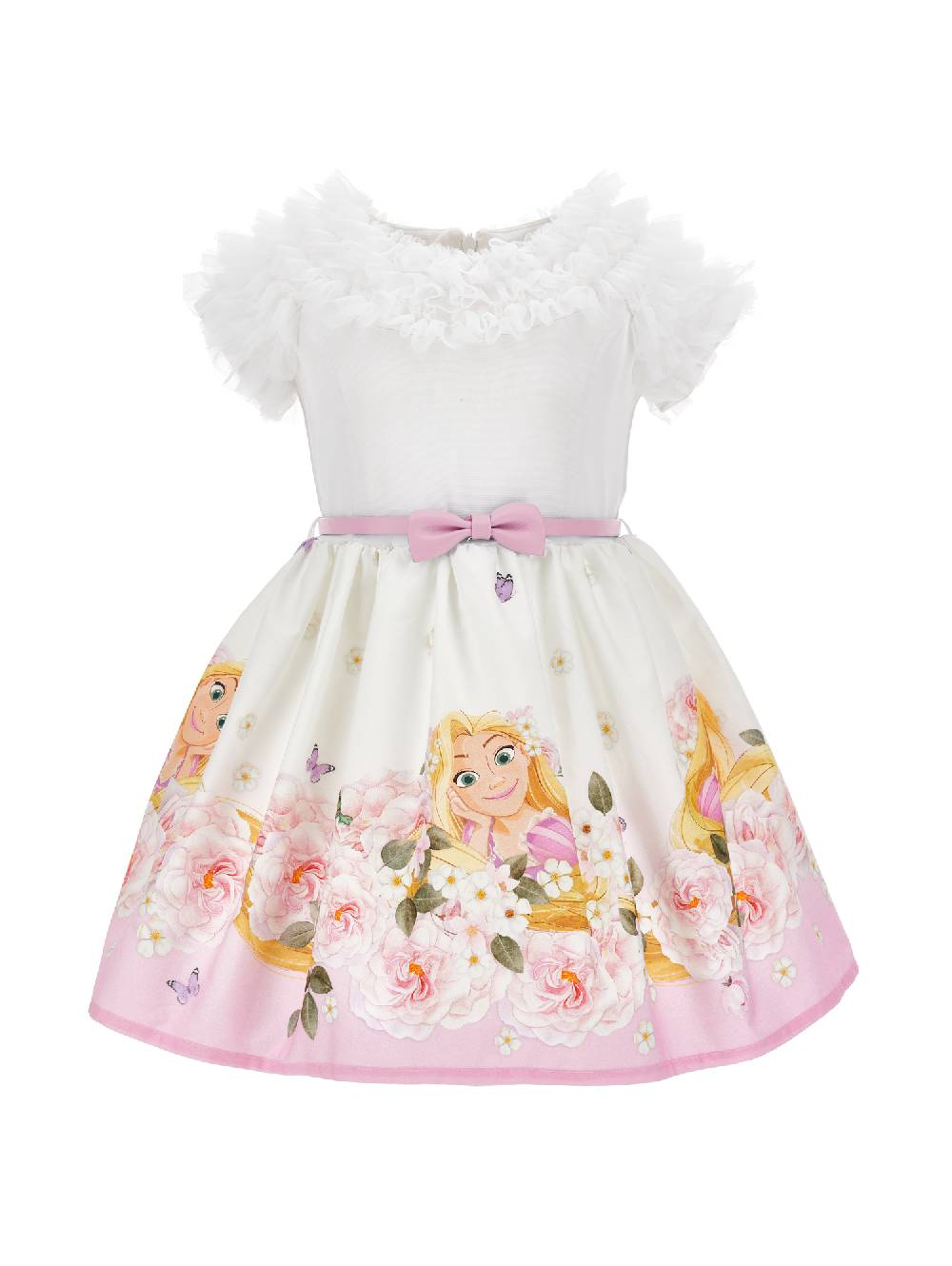 Monnalisa Abito popeline tulle Rapunzel Fino al 60% di sconto