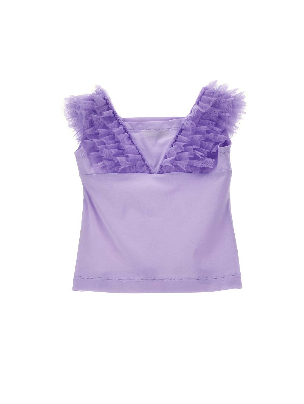 Monnalisa Canotta jersey dettagli tulle Offerta speciale della fabbrica