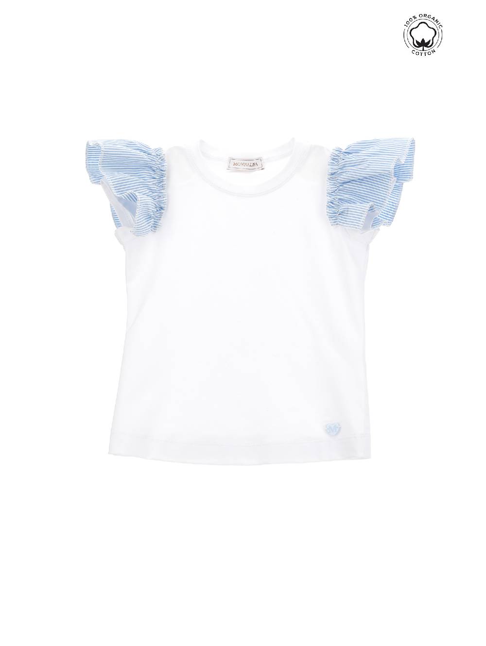 Monnalisa T-shirt cotone organico volants Trasporto libero internazionale