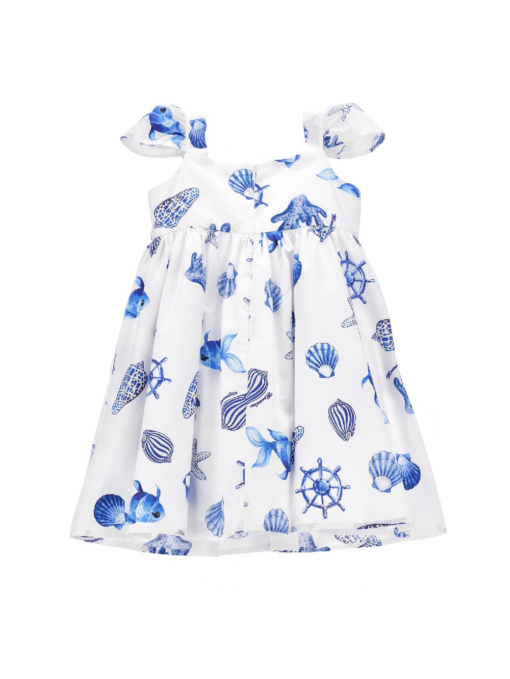 Monnalisa Abito rasatello stampa marine Duty-free