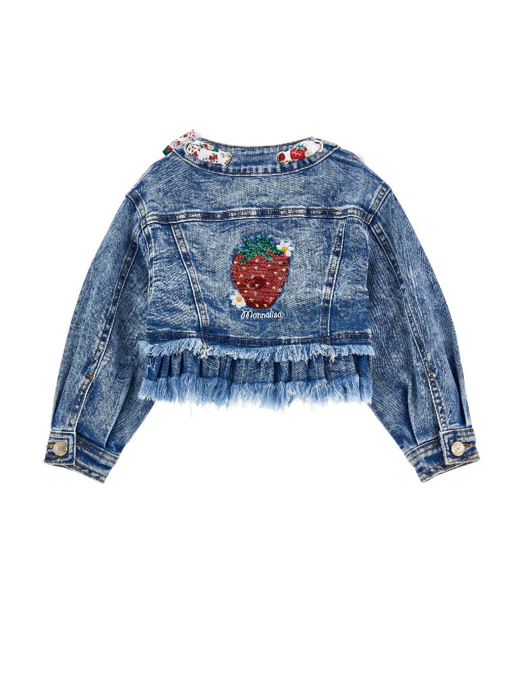 Monnalisa Giacchino jeans foulard Moda
