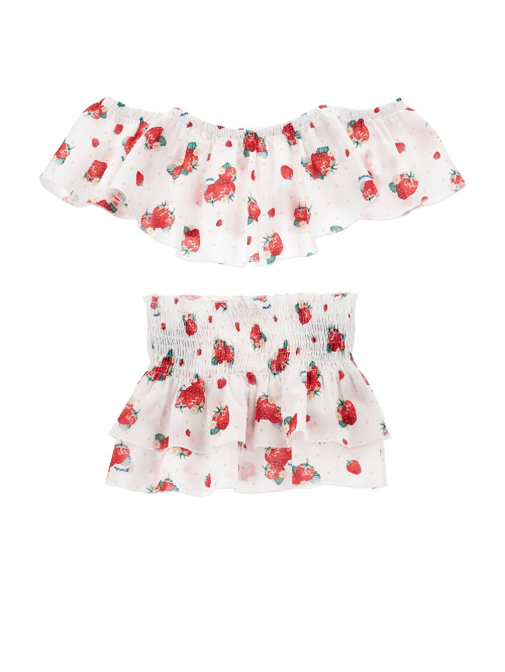 Monnalisa Set mare mussola fragole Fino al 50% di sconto