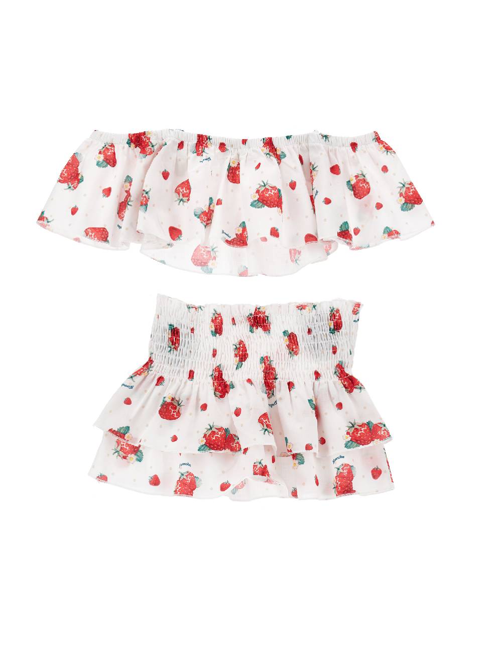 Monnalisa Set mare mussola fragole Fino al 50% di sconto