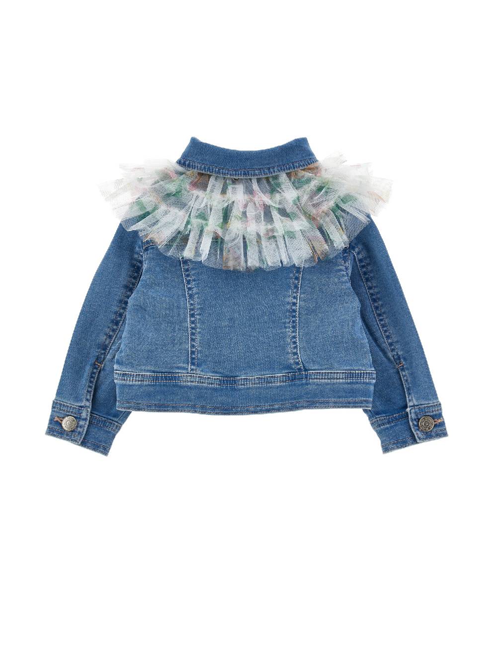 Monnalisa Giacchino denim con galette Consegna Veloce