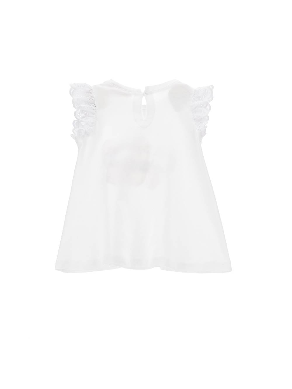 Monnalisa T-shirt jersey e ricamo sangallo Vendita Calda