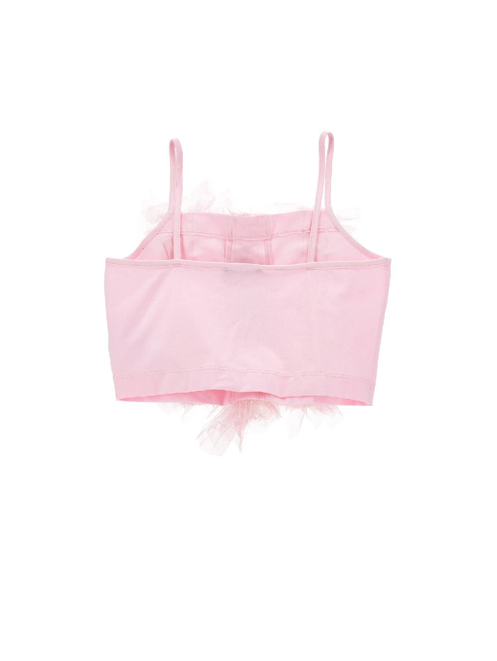 Monnalisa Top cotone con rouches tulle Cyber Monday