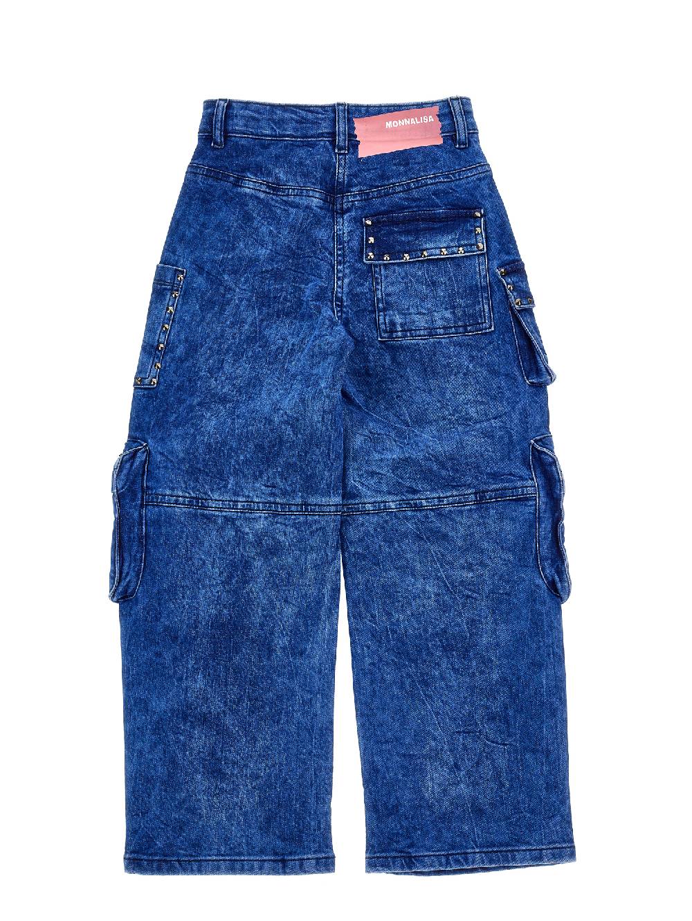 Monnalisa Jeans cargo indigo Offerta Giorno del Papà