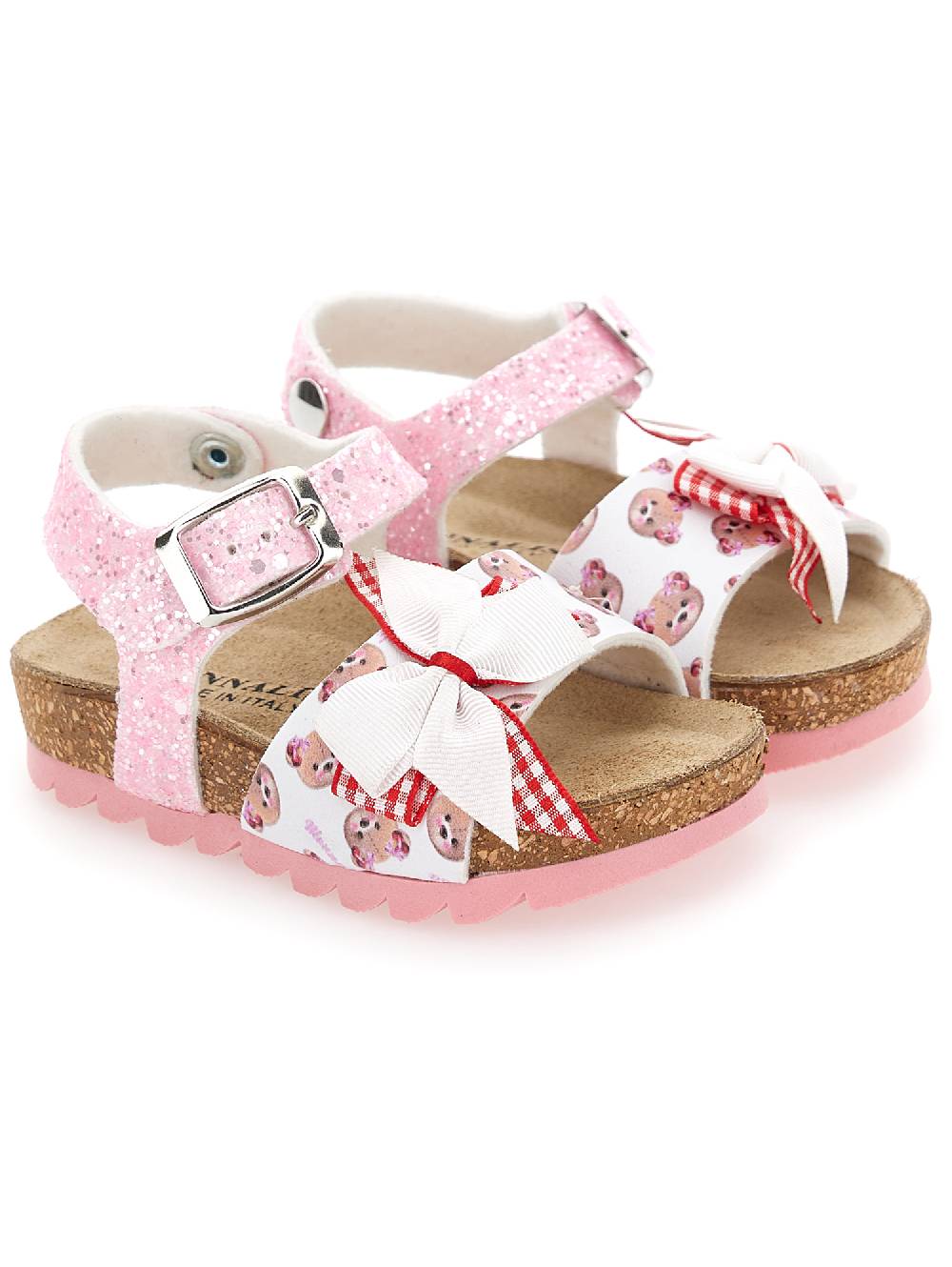 Monnalisa Sandaletti glitter con fiocchetti Prezzo basso