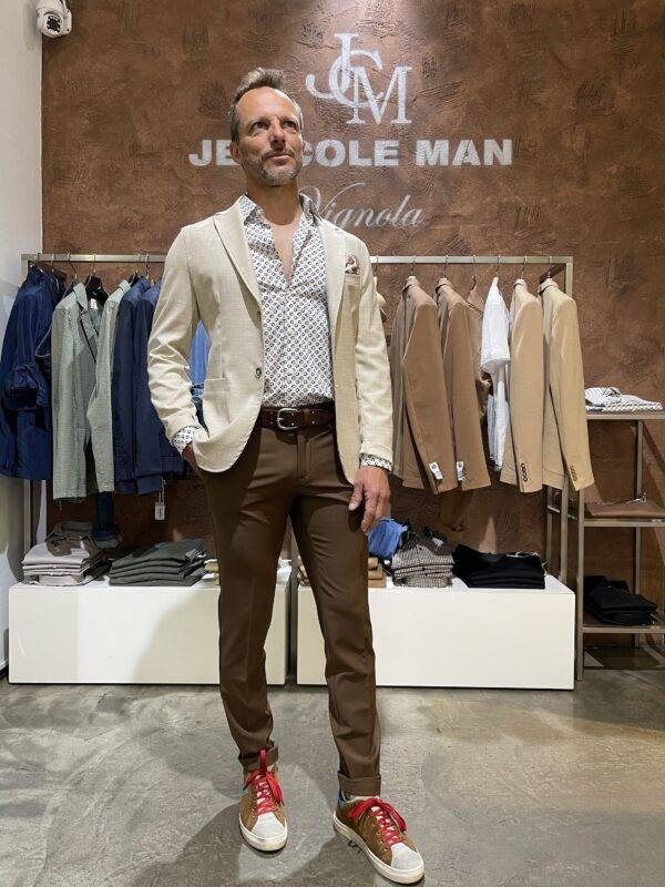 JCM Jey Coleman Pantalone uomo eleganti fresco di lana Exibit Saldi