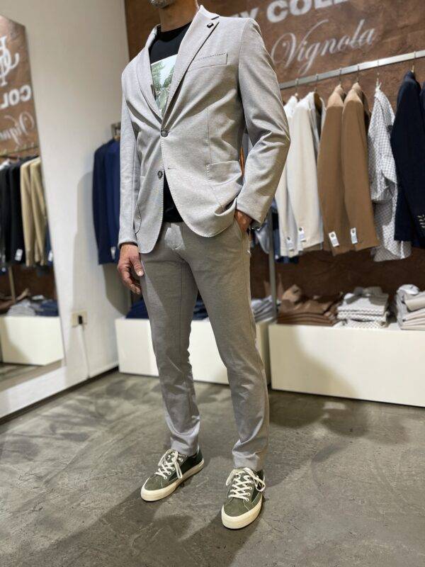 JCM Jey Coleman Pantalone uomo elegante in tessuto punto milano Exibit Vendita Economica