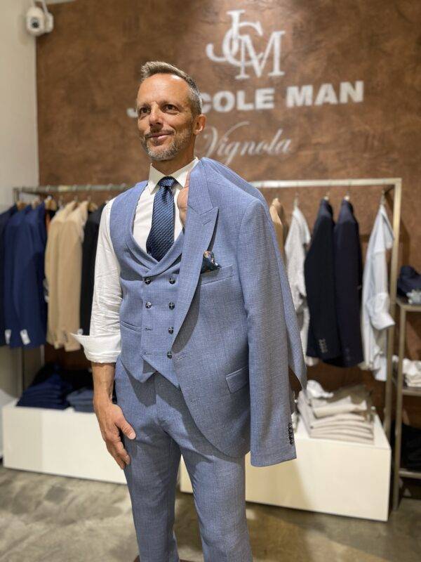 JCM Jey Coleman Abito uomo elegante con giacca gilet e pantalone Piero Giachi Saldi Di Fabbrica