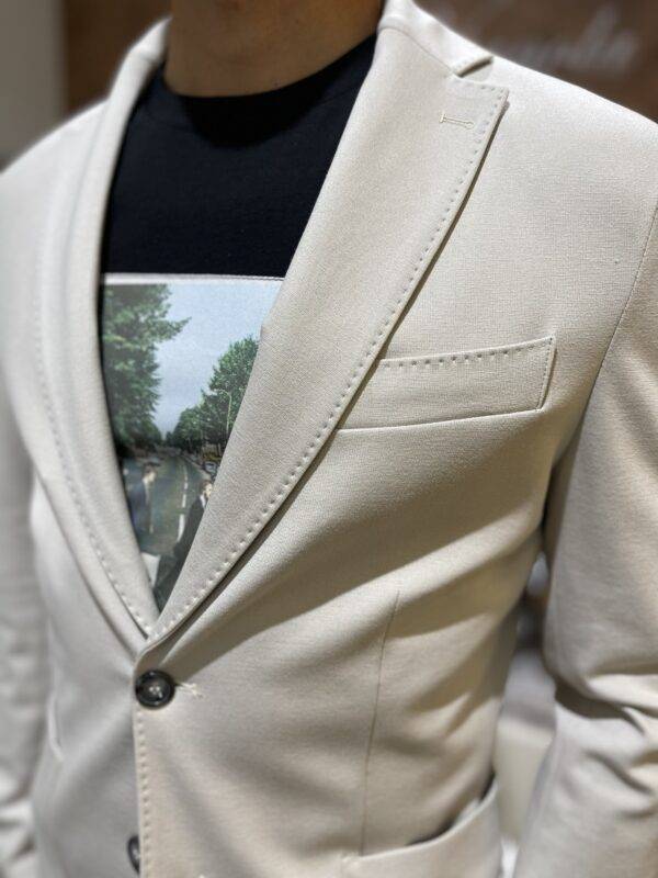 JCM Jey Coleman Giacca uomo elegante tessuto punto milano Exibit Nuova