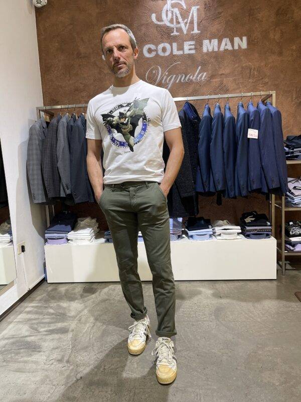 JCM Jey Coleman Pantalone uomo casual in gabardina Roy Roger’s Italy