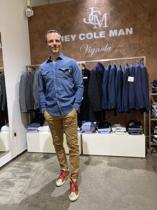 JCM Jey Coleman Pantalone uomo casual in gabardina Roy Roger’s Italia