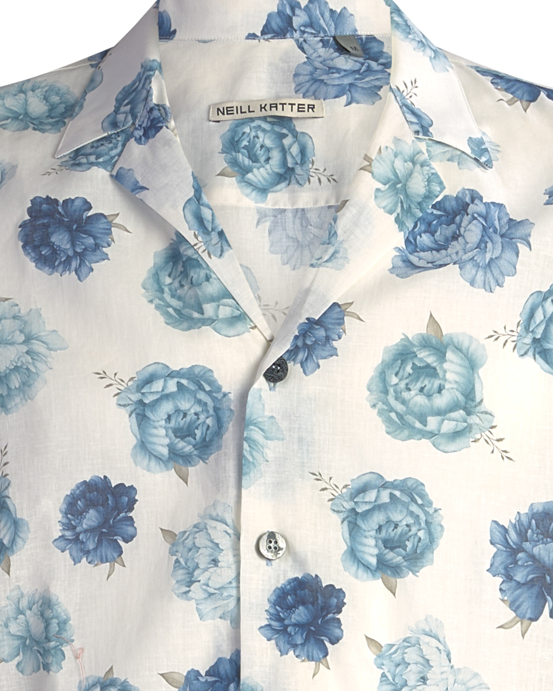 Neill Katter Camicia Blue Roses Consegna Veloce