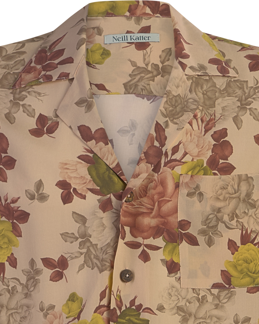 Neill Katter Camicia Golden Roses Qualità Garantita