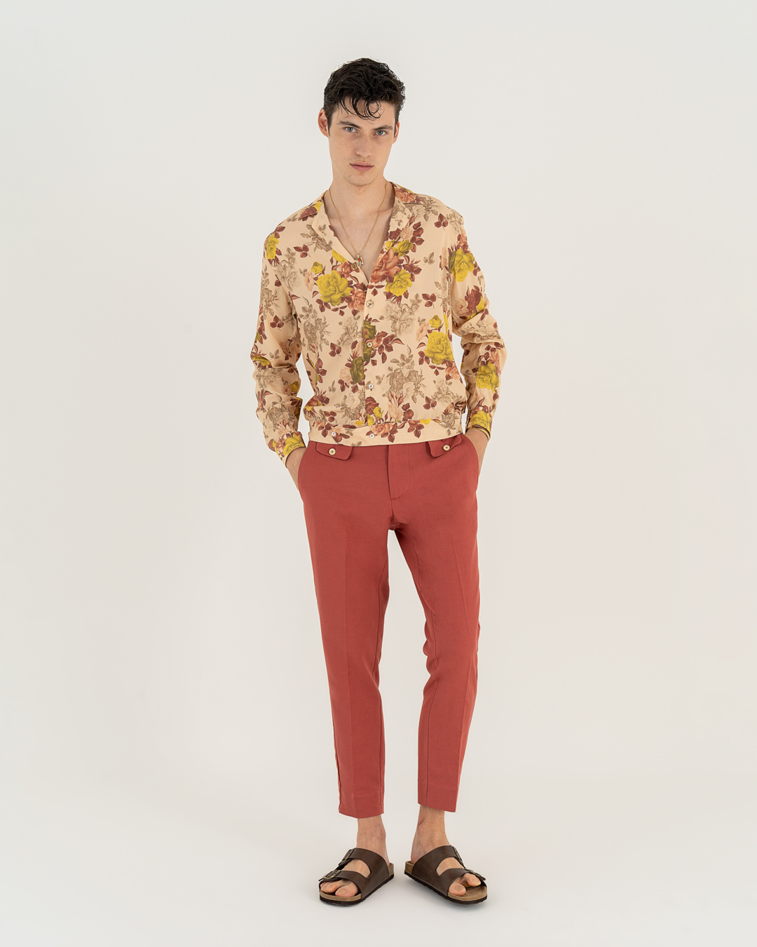Neill Katter Camicia Golden Roses Qualità Garantita