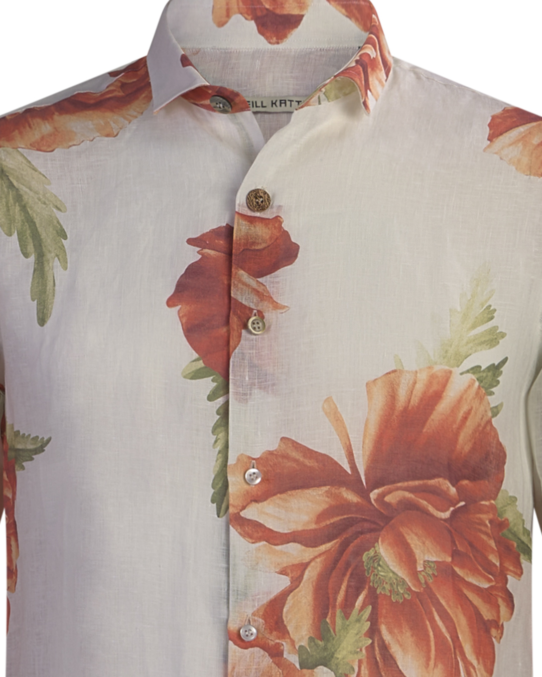 Neill Katter Camicia Rosa Arancio Bruciato Vendita