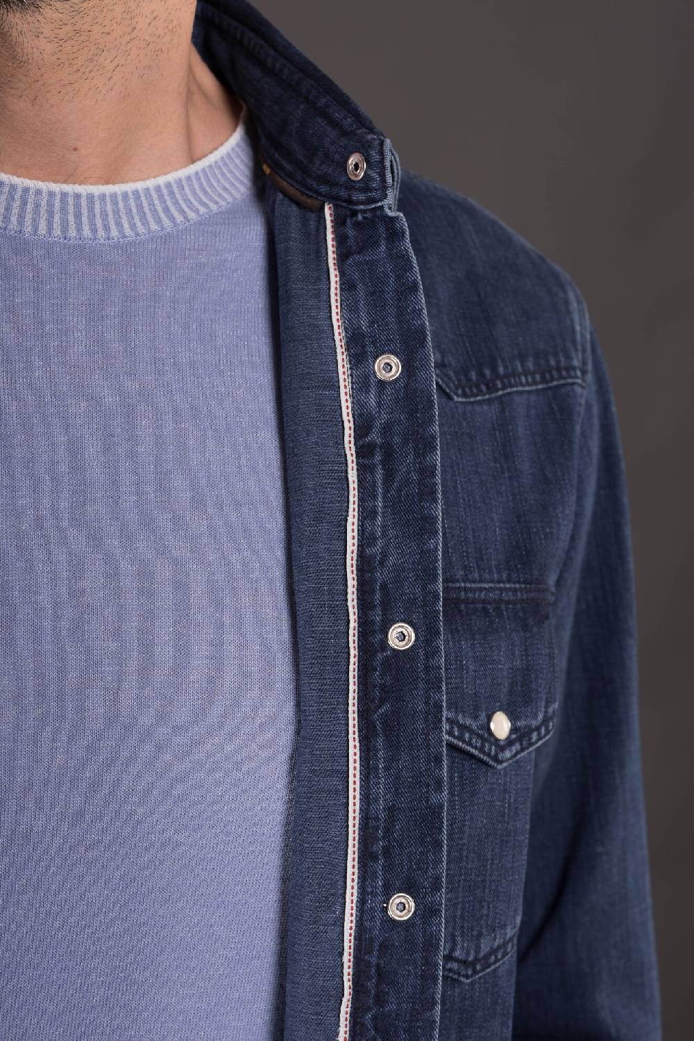 Moorer Camicie LARRIE-32 LIGHT DENIM Negozi Online