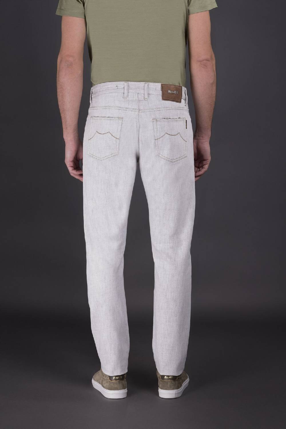 Moorer Pantaloni PAVEL-73 WHITE Convenienza