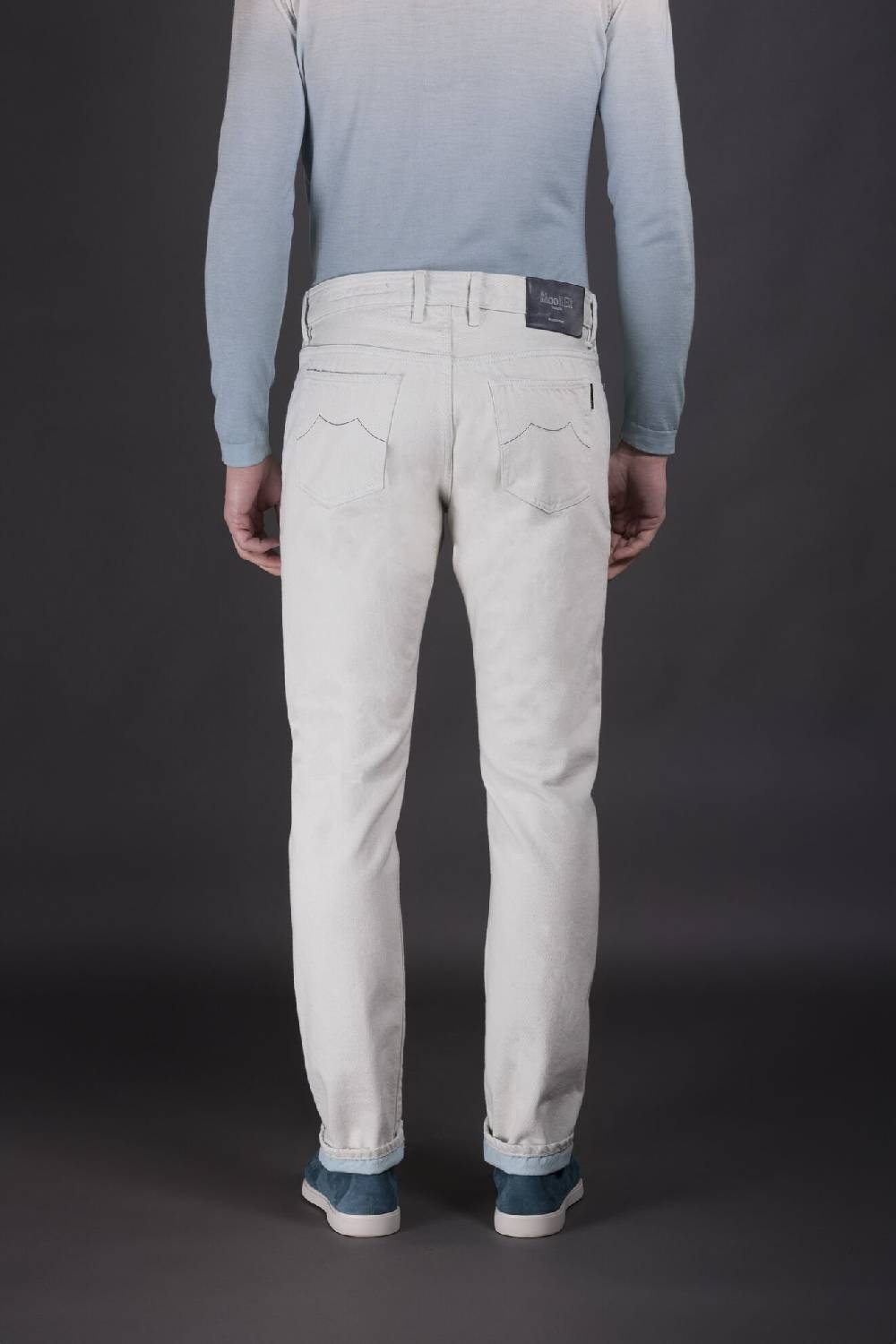 Moorer Pantaloni PAVEL-55 AZZURRO Presa