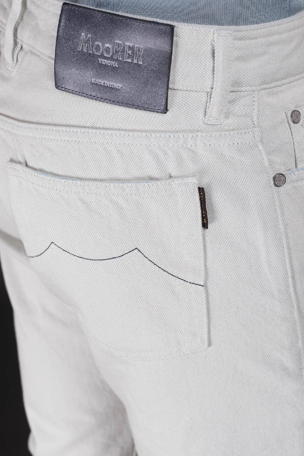Moorer Pantaloni PAVEL-55 AZZURRO Presa