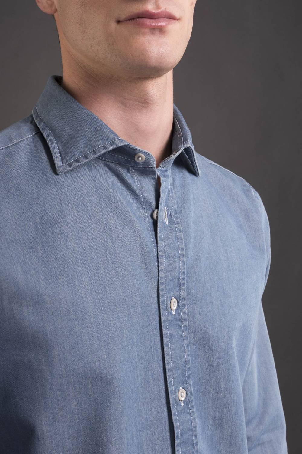 Moorer Camicie HAROLD-65 LIGHT DENIM Offerta