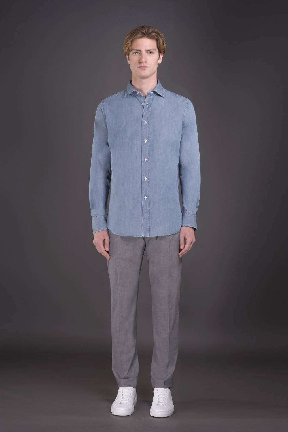 Moorer Camicie HAROLD-65 LIGHT DENIM Offerta