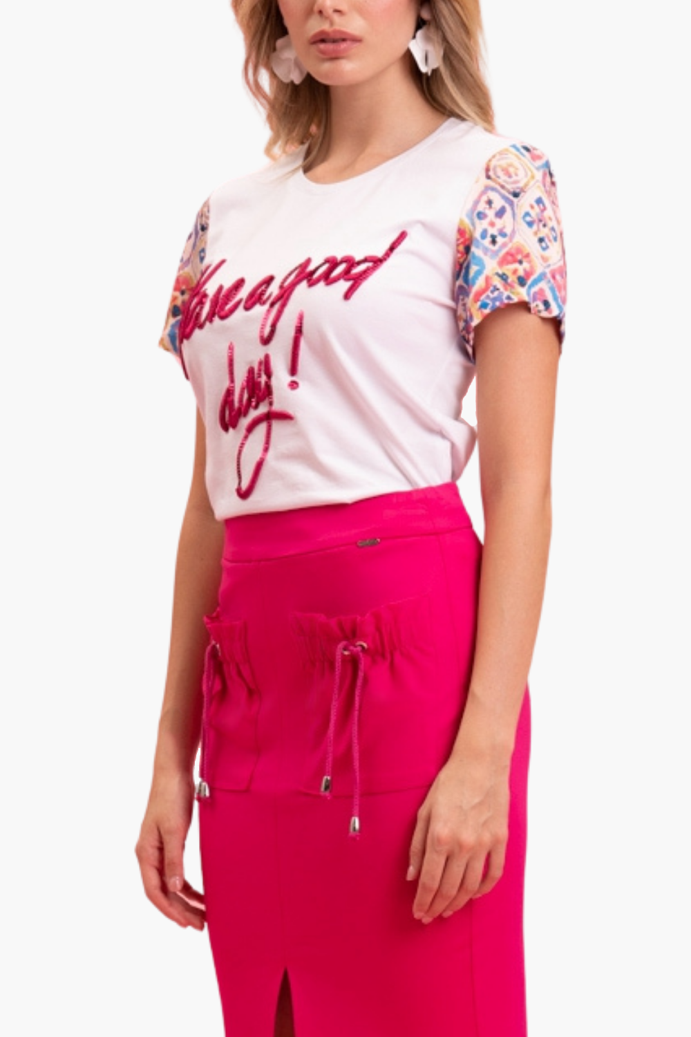 Nualy T-SHIRT CON STAMPA Sottocosto