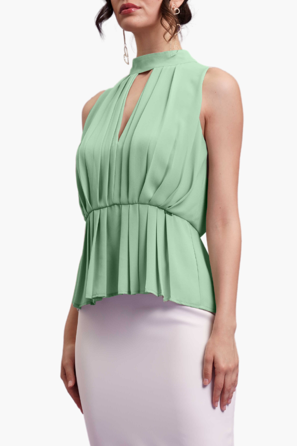 Nualy BLUSA CON PIEGHE Vendita Calda