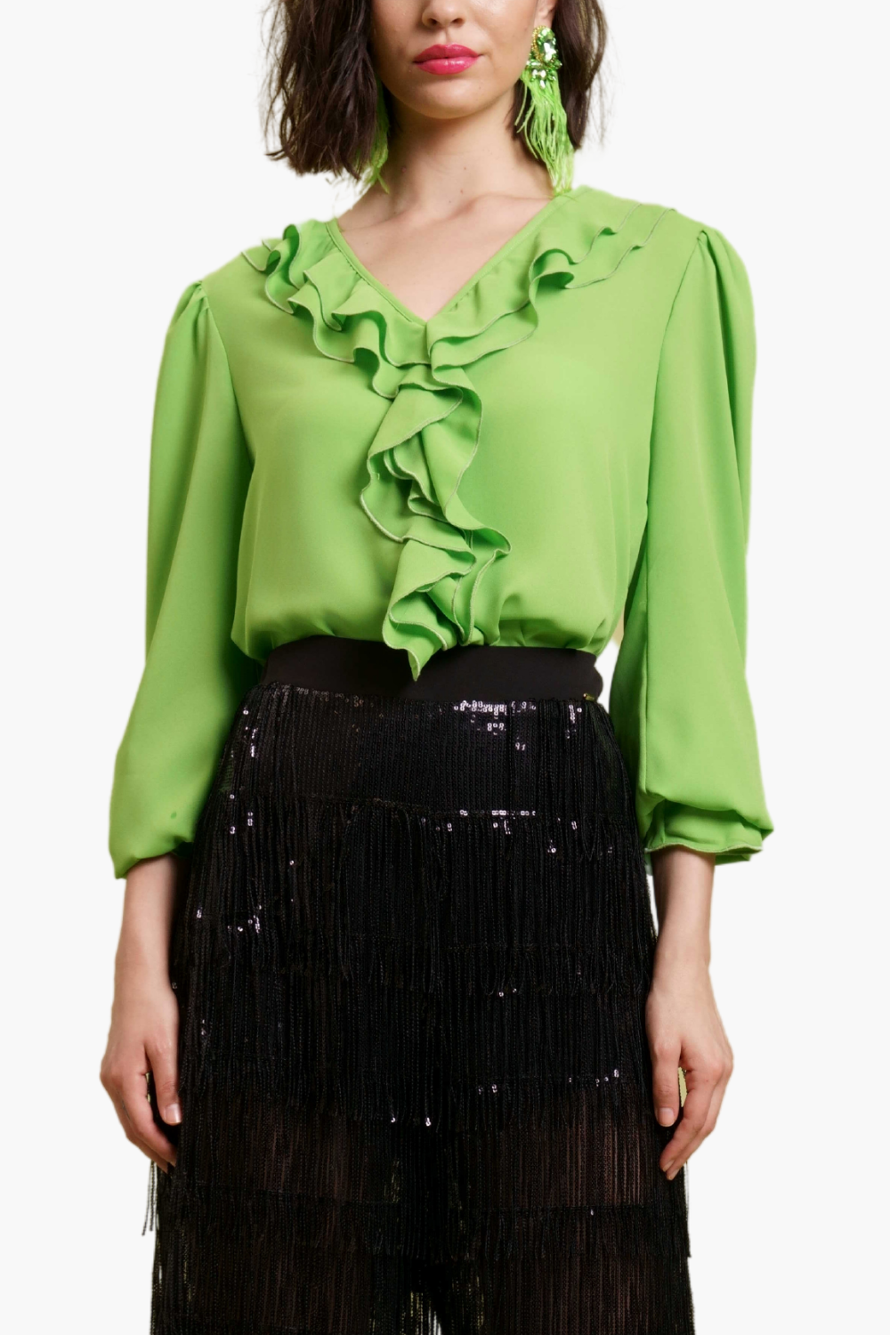 Nualy CAMICIA CON ROUCHES Saldi Di Fabbrica