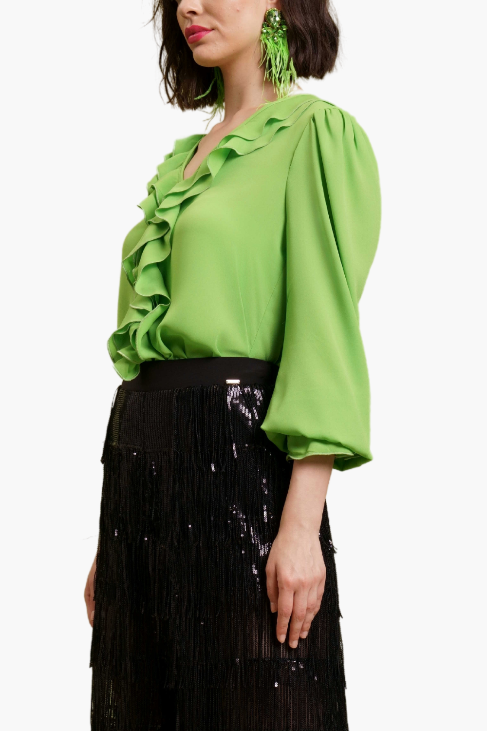 Nualy CAMICIA CON ROUCHES Saldi Di Fabbrica