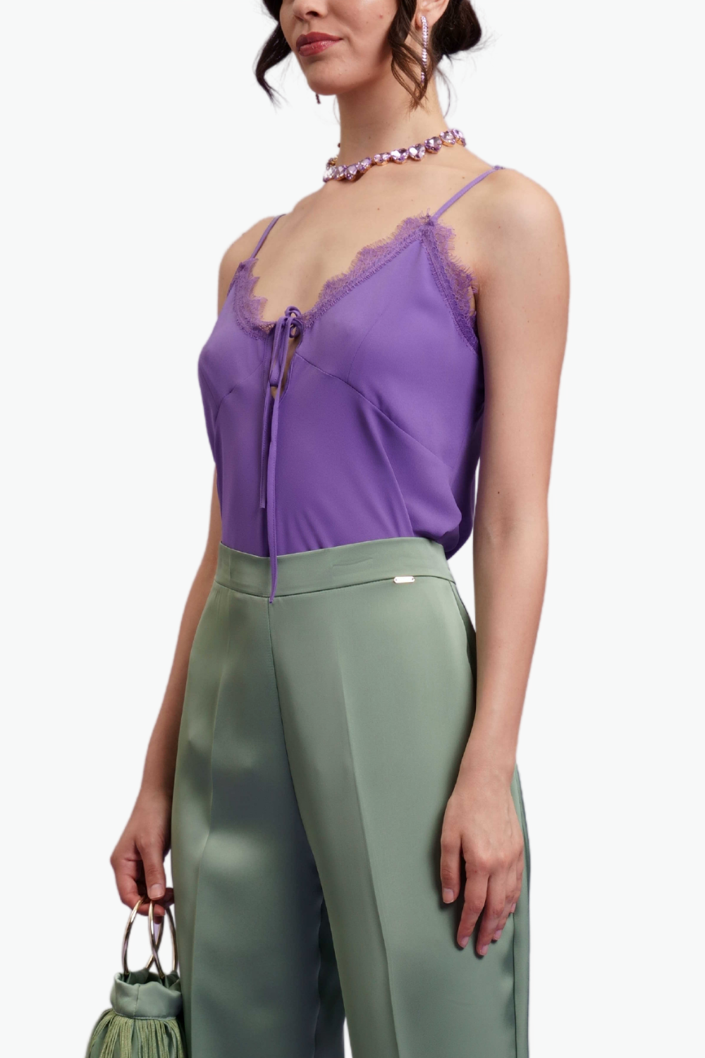 Nualy TOP CON PIZZO Saldi