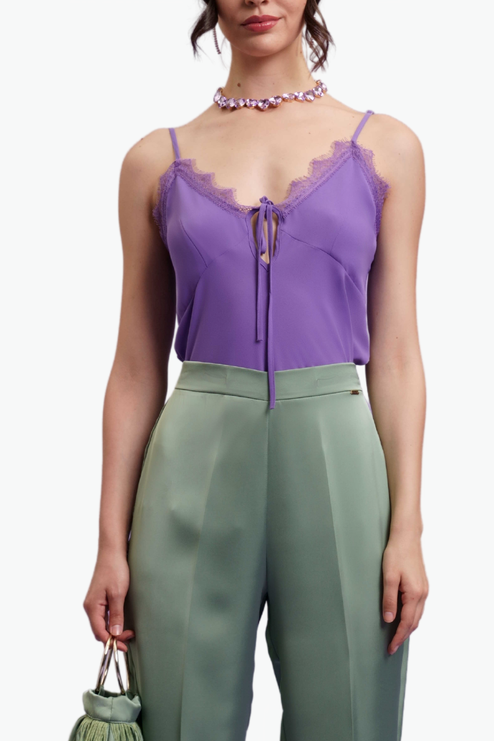 Nualy TOP CON PIZZO Saldi