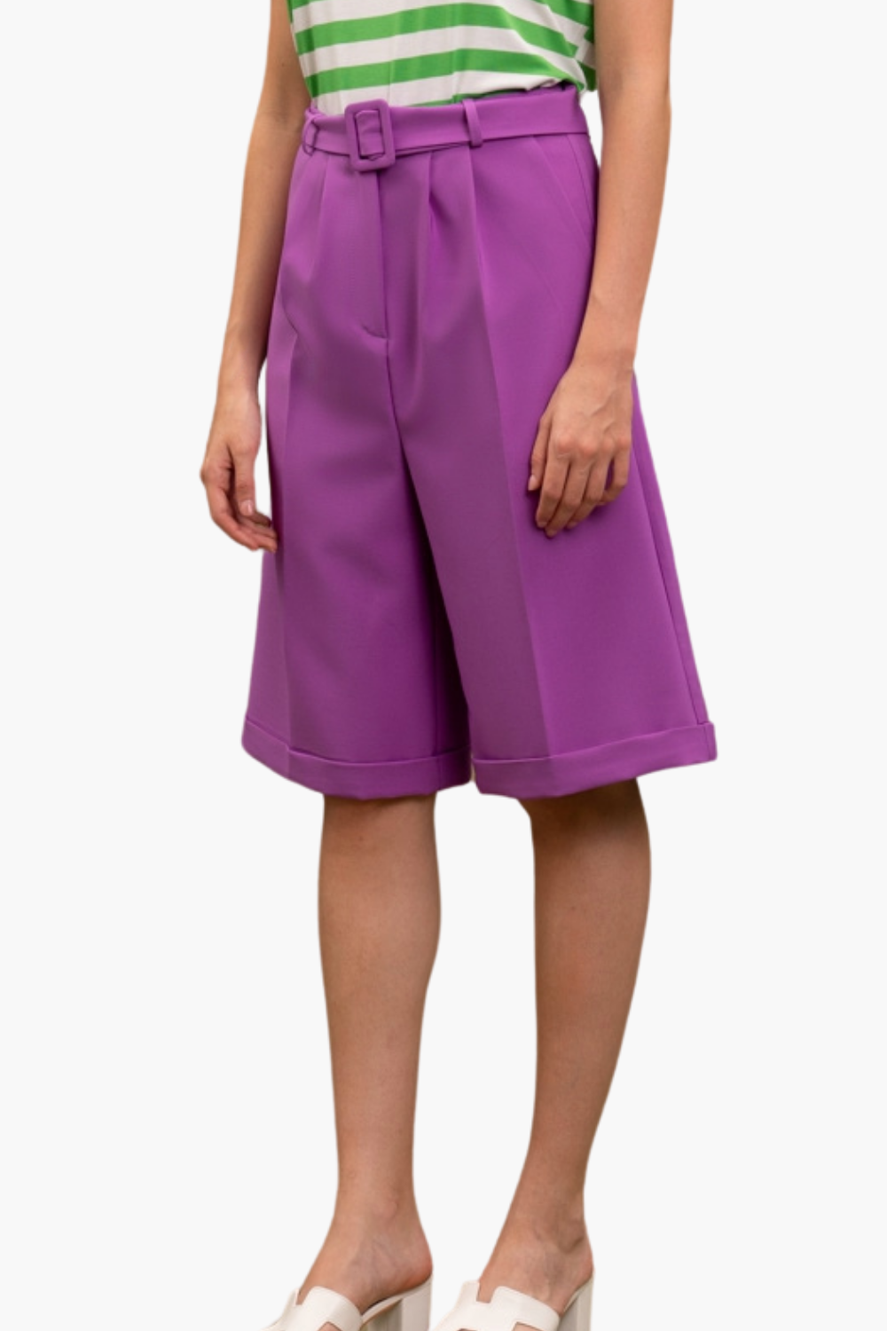 Nualy BERMUDA CON CINTURA Soddisfazione Garantita